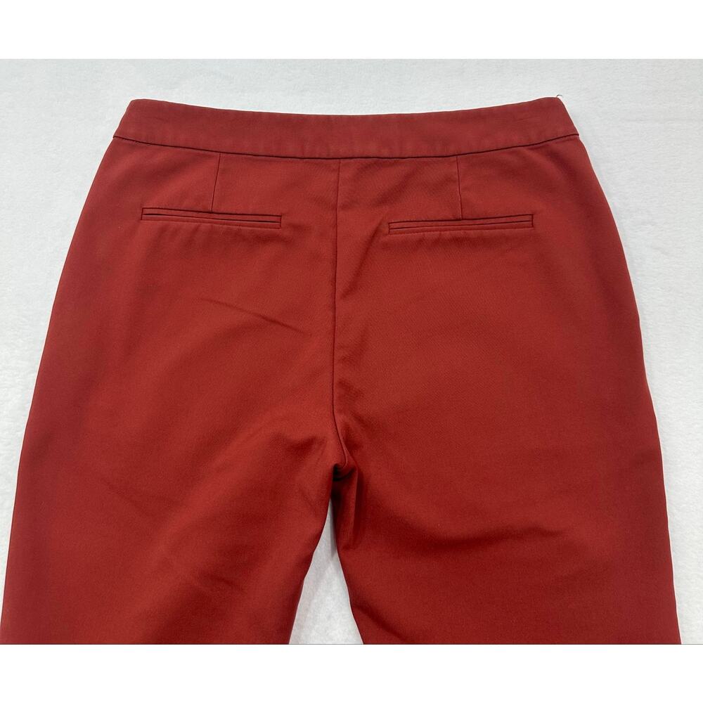 Giordano Ladies Rust Orange Cropped Straight Leg Trousers Size 25 - Picture 6 of 12